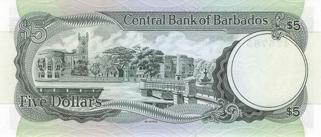 Barbados 5 Dollar p32 1975